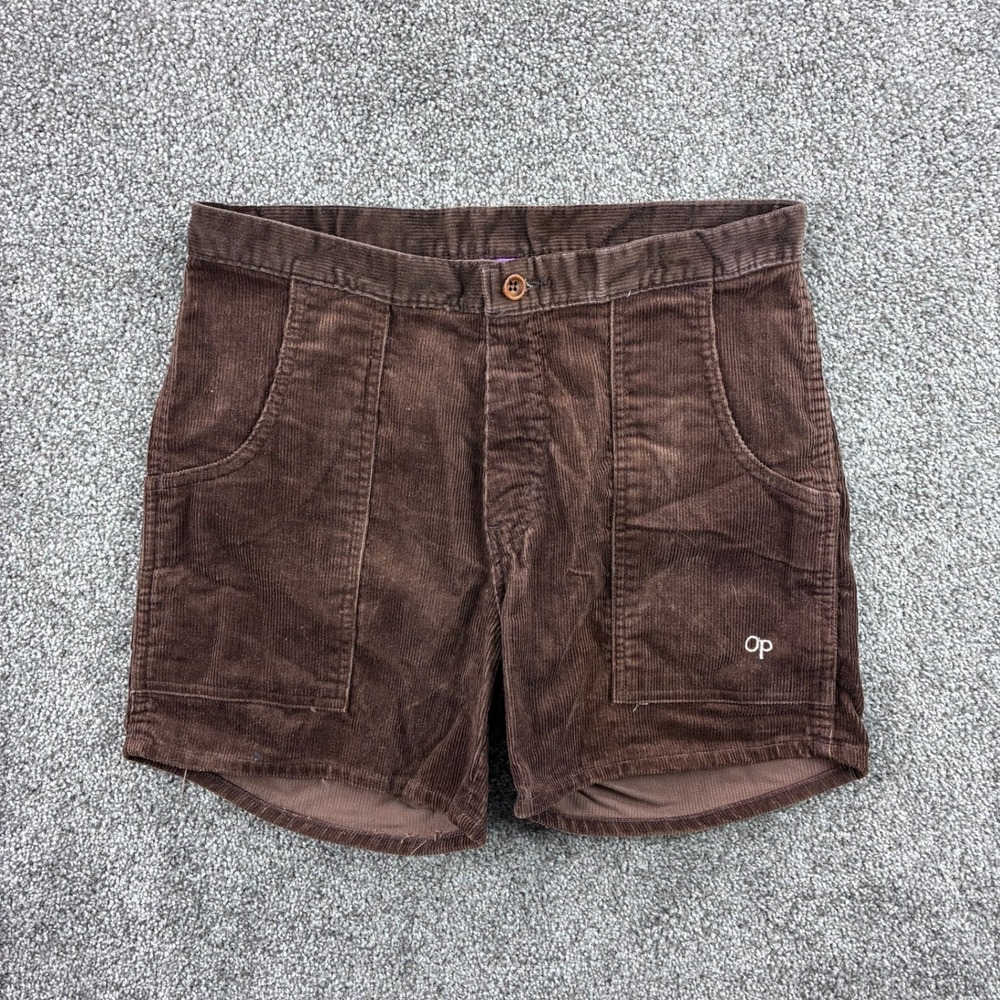 Vintage 70s/80s Ocean Pacific OP Corduroy Shorts Mens 32 Brown Cotton Surf Retro